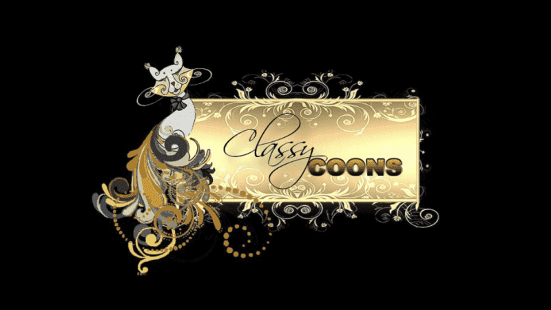 classy coons cat breeder logo flamboyant illustration of a cat
